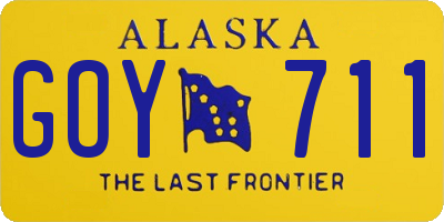 AK license plate GOY711