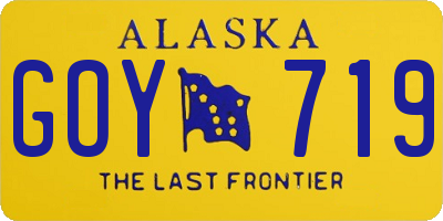 AK license plate GOY719