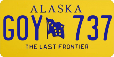 AK license plate GOY737