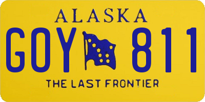 AK license plate GOY811