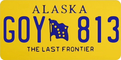 AK license plate GOY813