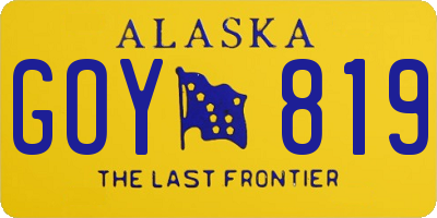 AK license plate GOY819