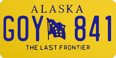 AK license plate GOY841