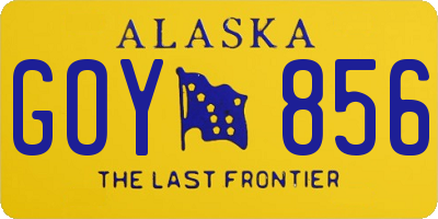 AK license plate GOY856