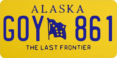 AK license plate GOY861