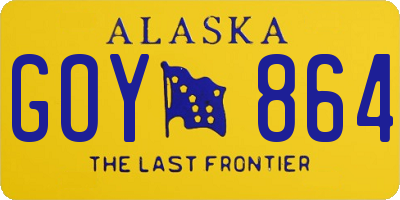 AK license plate GOY864