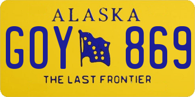 AK license plate GOY869