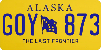 AK license plate GOY873