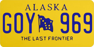 AK license plate GOY969