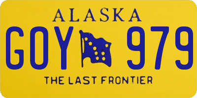 AK license plate GOY979
