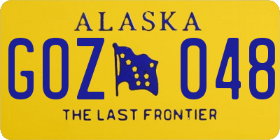 AK license plate GOZ048