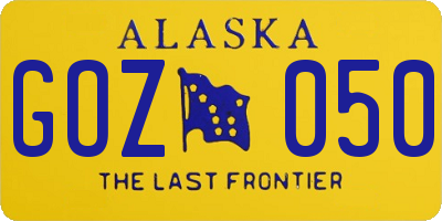 AK license plate GOZ050