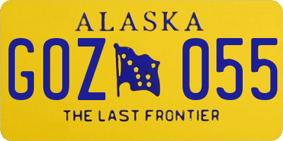 AK license plate GOZ055
