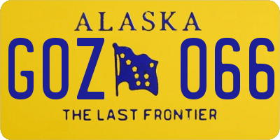 AK license plate GOZ066