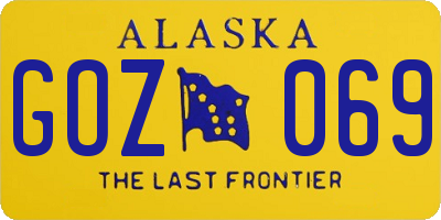 AK license plate GOZ069