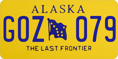 AK license plate GOZ079