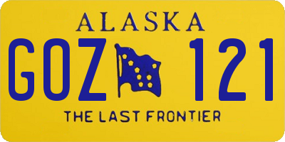 AK license plate GOZ121