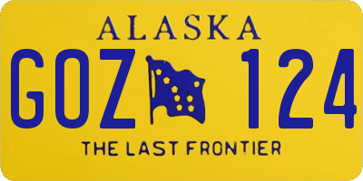 AK license plate GOZ124