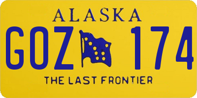 AK license plate GOZ174
