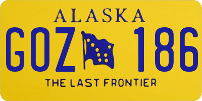 AK license plate GOZ186