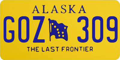 AK license plate GOZ309