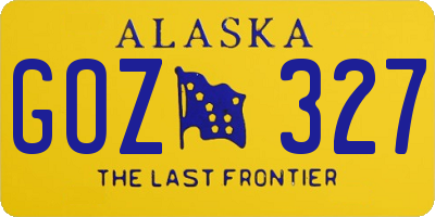 AK license plate GOZ327