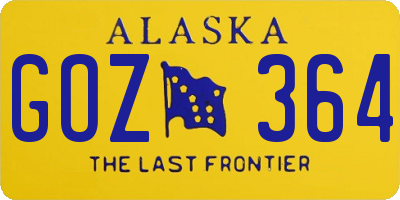 AK license plate GOZ364