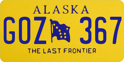AK license plate GOZ367