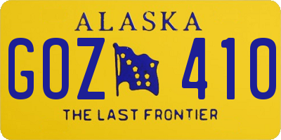 AK license plate GOZ410