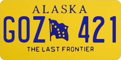 AK license plate GOZ421