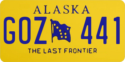 AK license plate GOZ441