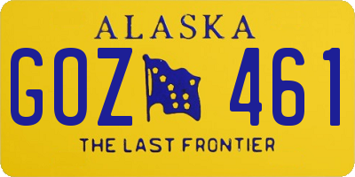 AK license plate GOZ461