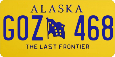 AK license plate GOZ468