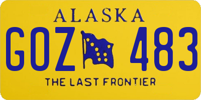 AK license plate GOZ483