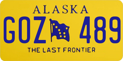 AK license plate GOZ489