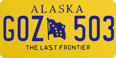 AK license plate GOZ503