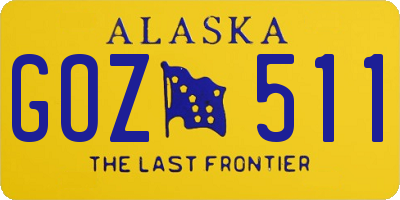 AK license plate GOZ511