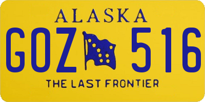 AK license plate GOZ516