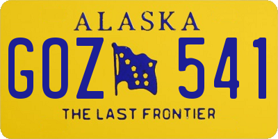 AK license plate GOZ541