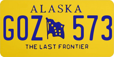 AK license plate GOZ573