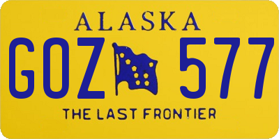 AK license plate GOZ577