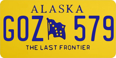 AK license plate GOZ579