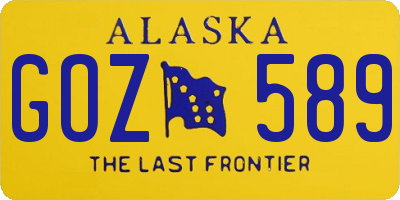 AK license plate GOZ589