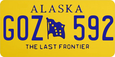AK license plate GOZ592