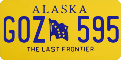 AK license plate GOZ595