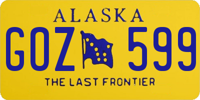 AK license plate GOZ599