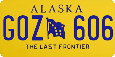 AK license plate GOZ606