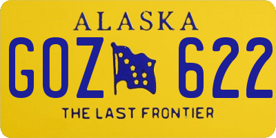 AK license plate GOZ622