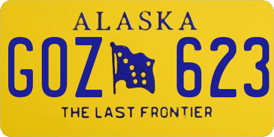 AK license plate GOZ623