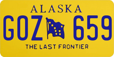 AK license plate GOZ659